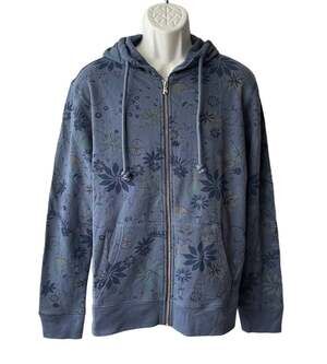 Slate & Stone Foster Jersey Floral Printed Hoodie Size Small NWT